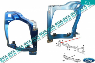 Кронштейн крепления правой фары ( окуляр / панель / рамка ) Ford / ФОРД TRANSIT TOURNEO 2006- / ТРАНЗИТ ТОРНЭО 06- 2.2TDCI (2198 куб.см.)