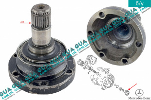 Вал с фланцем полуоси левый внутренний КПП 5-ти ступенчатой ( механической коробки переключения передач )   