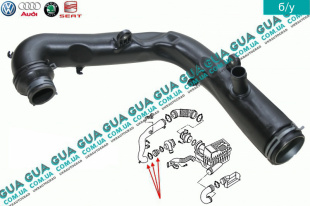 Патрубок воздуха от расходомера к турбине   