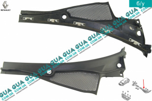 Пластик под лобовое стекло ( решетка стеклоочистителя ) левый   