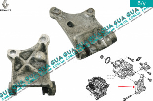 Кронштейн крепления топливного насоса високого давления / ТНВД Renault / РЕНО LAGUNA II / ЛАГУНА 2 2.2DCI (2188 куб.см.),