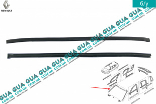 Уплотнитель внешний правый лобового стекла ( 1 шт. ) Renault / РЕНО LAGUNA II / ЛАГУНА 2 2.2DCI (2188 куб.см.),