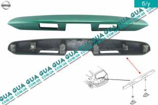Молдинг / накладка задней двери / крышки багажника ( подсветка номерного знака ) Nissan / НИССАН ALMERA N16 / АЛЬМЭРА Н16 2.2 DCI ( 2184 куб.см.)