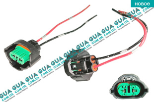 Фишка / разъем с проводами / лампочки фонаря противотуманной фари ( штекер цоколя противотуманки / патрона ПТФ автолампи H8 H11 H16 H27 ) 2 контакта   