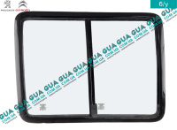Стекло двери боковой сдвижной левой Fiat / ФИАТ DOBLO 2000-2005 / ДОБЛО 00-05 1.9D (1910 куб.см.)