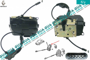 Замок двери задней правой электрический   