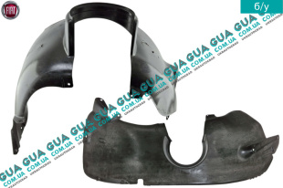 Подкрылок передний правый Fiat / ФИАТ DOBLO 2005-2009  / ДОБЛО 05-09 1.3MJTD (1248 куб.см.)