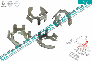 Фиксатор / зажим топливной форсунки ( защелка, крепёж, клипса, стопор ) 1 шт.   