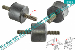 Подушка крепления основного радиатора ( верхняя М6 ) 1шт Ford / ФОРД ESCORT 1992-1995 / ЭСКОРТ 92-95 1.3 (1299 куб. см.)
