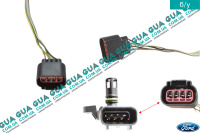 Фишка / разъем / штекер с проводами датчика давления наддува воздуха мапсенсора / колодка 4 контакта / пына Volvo / ВОЛЬВО C30 1.6 (1596 куб. см.)