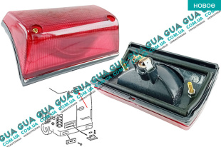 Фонарь сигнала торможения ( дополнительный стоп-сигнал на крышу 1 шт. ) низкая крыша   