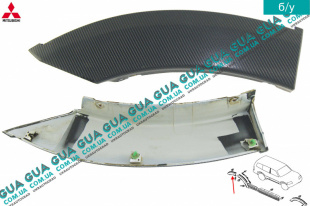 Молдинг / накладка ( листва ) правого заднего крыла   