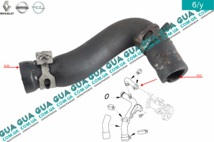 Патрубок / шланг системы охлаждения ( трубка ) Nissan / НИССАН X-Trail T31 / ИКС-ТРЭЙЛ Т31 2.0dCi (1995 куб. см.)