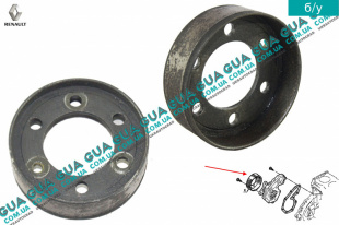 Шкив водяного насоса ( помпы ) Renault / РЕНО CLIO II / КЛИО 2 1.9DTI (1870 куб.см.)
