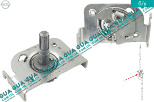 Механизм замка задней левой распашной двери ( замок )   