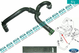 Трубка отвода картерных газов ( патрубок вентиляции картера ) Ford / ФОРД GALAXY 2006- / ГАЛАКСИ 06- 1.8TDCI (1753 куб.см.)