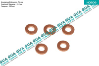 Уплотнительное кольцо форсунки (прокладка/шайба 1шт) 7,2х13,6х2,25