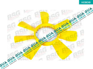 Крыльчатка 7 лопастей ( вентилятор охлаждения ) ( желтый ) Ford / ФОРД TRANSIT 1985-2000 / ТРАНЗИТ 85-00 2.5D (2496 куб.см.)