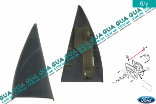 Молдинг ( накладка ) задней левой двери Ford / ФОРД FOCUS I 1998-2004 / ФОКУС 1 98-04 1.4 V16 (1388 куб. см.)