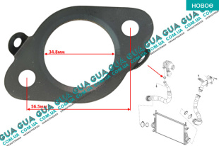 Прокладка турбины ( патрубок интеркулера - турбина )   