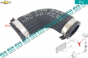 Патрубок интеркулера от турбины к радиатору Chevrolet / ШЕВРОЛЕТ Captiva 2006-2011 2.0D ( 1991куб.см. )