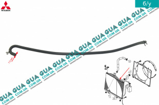 Патрубок / шланг системы охлаждения ( трубка расширительного бачка ) Mitsubishi / МИТСУБИСИ PAJERO III 2000-2006 / ПАДЖЕРО 3 00-06 3.5 (3497 куб.см.)