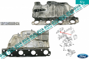 Тепловой экран / прокладка  выпускного коллектора ( турбины ) Ford / ФОРД MONDEO III 2001-2007 / МОНДЕО 3 2.0  16V DI/TDDI/TDCI (1998 куб.см.)