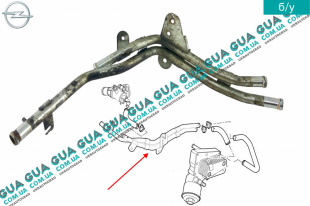 Патрубок / трубка системы охлаждения масла ( теплообменника ) метал   