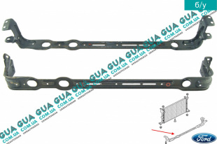 Планка / панель / балка крепления основного радиатора нижняя Ford / ФОРД FOCUS I 1998-2004 / ФОКУС 1 98-04 2.0 V16 (1988 куб. см.)