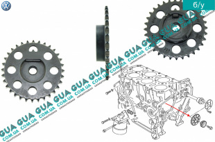 Шестерня / звездочка распредвала ( шкив привод )    