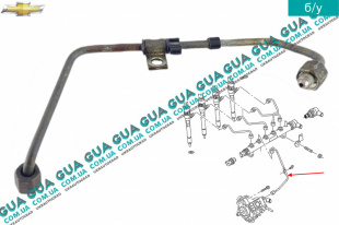 Трубка топливной системы ( от рейки к ТНВД ) Chevrolet / ШЕВРОЛЕТ Captiva 2006-2011 2.0D ( 1991куб.см. )