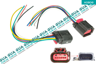 Фишка / разъем / штекер с проводами регулирующей заслонки, колодка подачи воздуха / дроссельной заслонки Volvo / ВОЛЬВО V50 1.6 (1596 куб. см.)