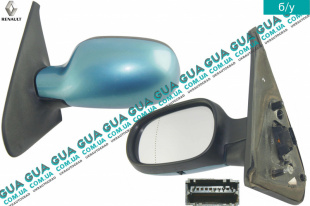Зеркало заднего вида наружное/боковое электрическое левое Renault / РЕНО CLIO II / КЛИО 2 1.9DTI (1870 куб.см.)