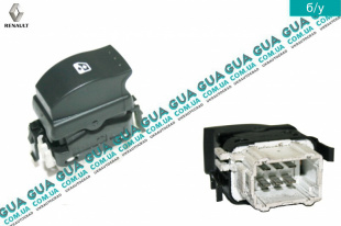 Кнопка стеклоподъемника правая Renault / РЕНО CLIO II / КЛИО 2 1.9DTI (1870 куб.см.)