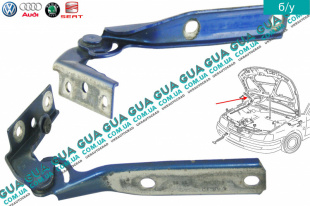 Петля капота левая   