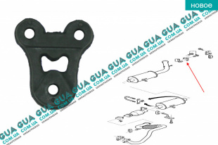 Резинка крепления глушителя ( резиновое кольцо ) 1 шт   