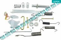 Ремкомплект барабанных колодок / комплект возвратных пружин тормозного механизма левого