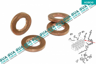 Уплотнительное кольцо форсунки ( прокладка / шайба 1 шт. )   