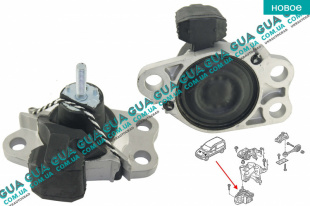 Подушка ( опора ) двигателя правая Renault / РЕНО CLIO II / КЛИО 2 1.9DTI (1870 куб.см.)