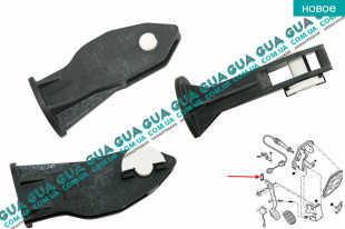 Наконечник / кронштейн крепления троса сцепления к педали ( держатель, фиксатор) 1шт   