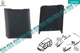 Внутренняя обшивка (молдинг ) левой средней стойки   