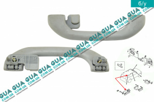 Ручка салона задняя правая Mitsubishi / МИТСУБИСИ PAJERO III 2000-2006 / ПАДЖЕРО 3 00-06 3.5 (3497 куб.см.)