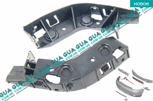 Кронштейн / направляющая переднего бампера ( комплект )   