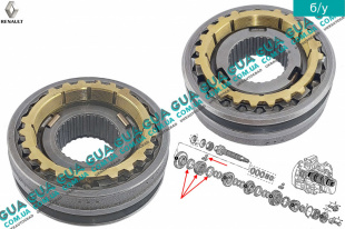 Муфта синхронизаторов в сборе 1-2 передача коробки КПП   