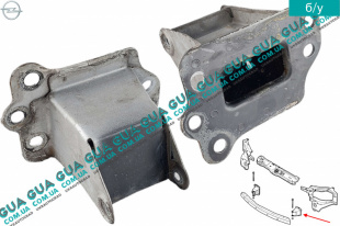 Кронштейн усилителя переднего бампера левый Opel / ОПЕЛЬ CORSA C 2000-2009 / КОРСА С 00-09 1.7DTI V16 (1686 куб. см.)