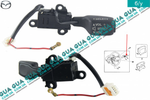 Подрулевой переключатель магнитолы ( джойстик ) Mazda / МАЗДА 323 F 1998-2004 1.6 (1598 куб.см. )