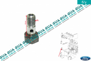 Пустотелый болт / штуцер / банджо винт турбины ( трубки подачи масла в турбину ) M8x20   