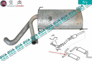  Выхлопная труба ( глушитель)   