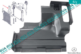 Дефлектор / диффузор радиатора правый   