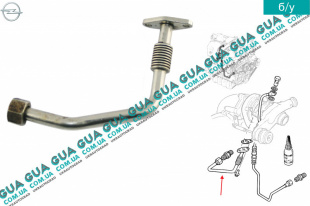 Трубка обратки масла с турбины ( слива масла )   